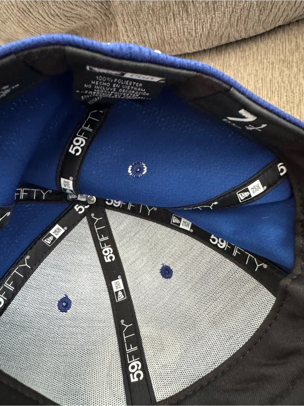 New Era Men’s Blue 59FIFTY Dodgers Fitted baseball Cap with White raised D Logo